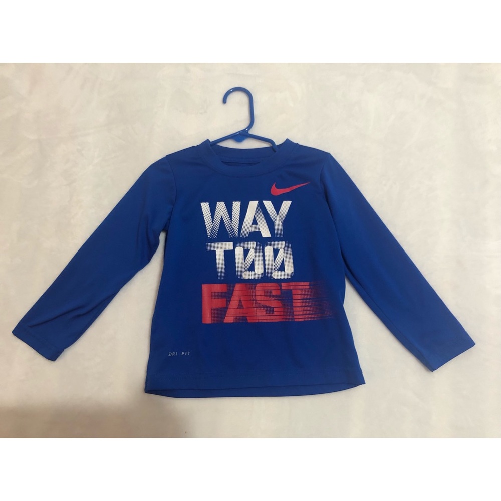 Nike Toddler Blue Dri Fit Long Sleeve Shirt
